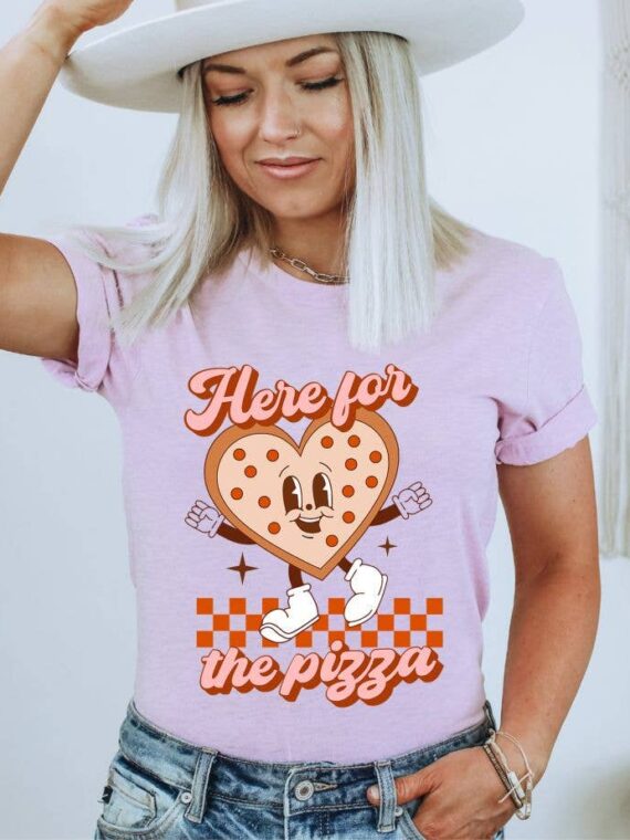 Here For The Pizza T-shirt | Graphic Tee