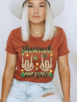 Shamrock And Roll T-shirt | Graphic Tee