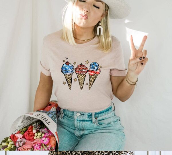4th Of July Ice Cream T-shirt | Graphic Tee