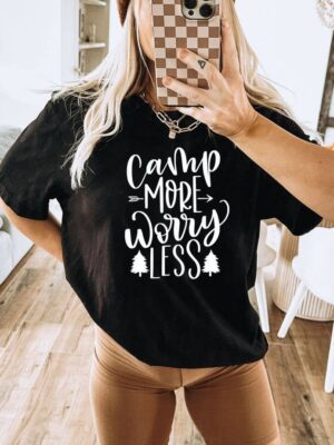 Camp More Worry Less T-shirt | Graphic Tee