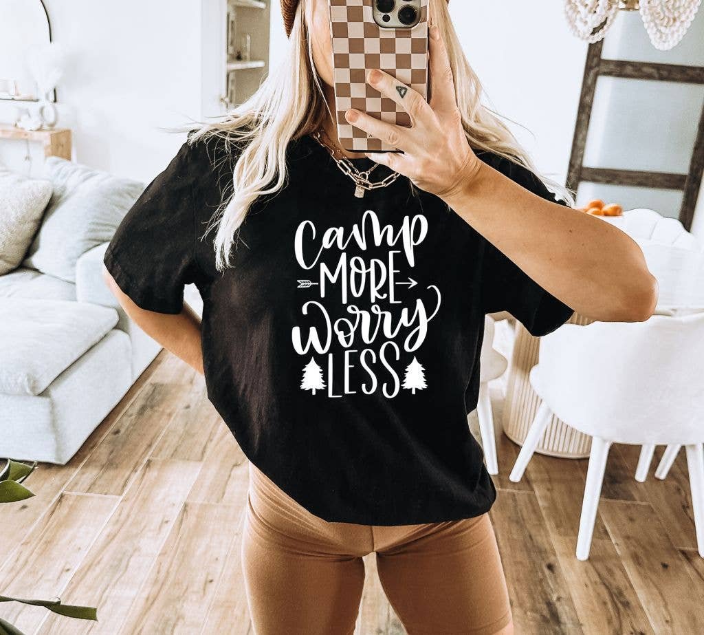 Camp More Worry Less T-shirt | Graphic Tee