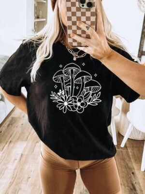 Floral Mushroom T-shirt | Graphic Shirt