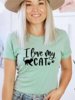 I Love My Cat T-shirt | Graphic T-shirt