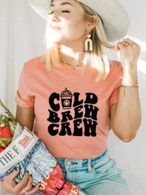 Cloud Coffee Brew Crew T-shirt | Graphic Gift