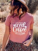 Iced Coffee Season T-shirt | Graphic T-shirt