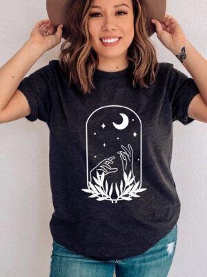 Mystical Hand Moon T-shirt | Women's Tee