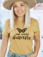 Anti-social Butterfly T-shirt | Graphic Tee