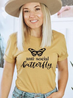 Anti-social Butterfly T-shirt | Graphic Tee