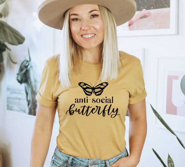 Anti-social Butterfly T-shirt | Graphic Tee