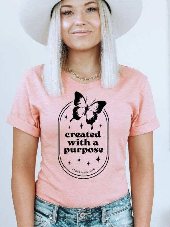 Created With A Purpose T-shirt | Graphic T-shirt