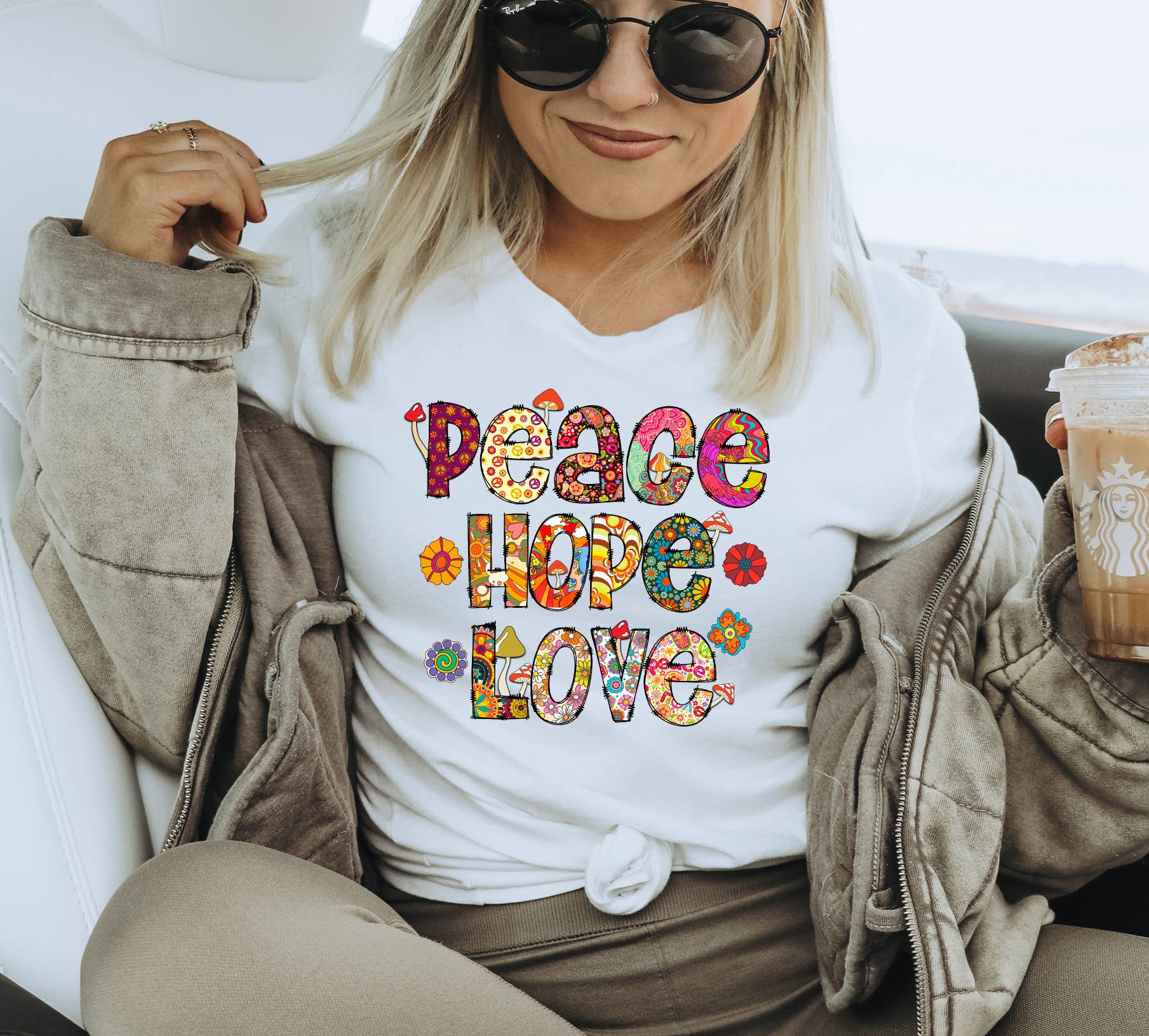 Peace Hope Love T-shirt | Graphic Tee