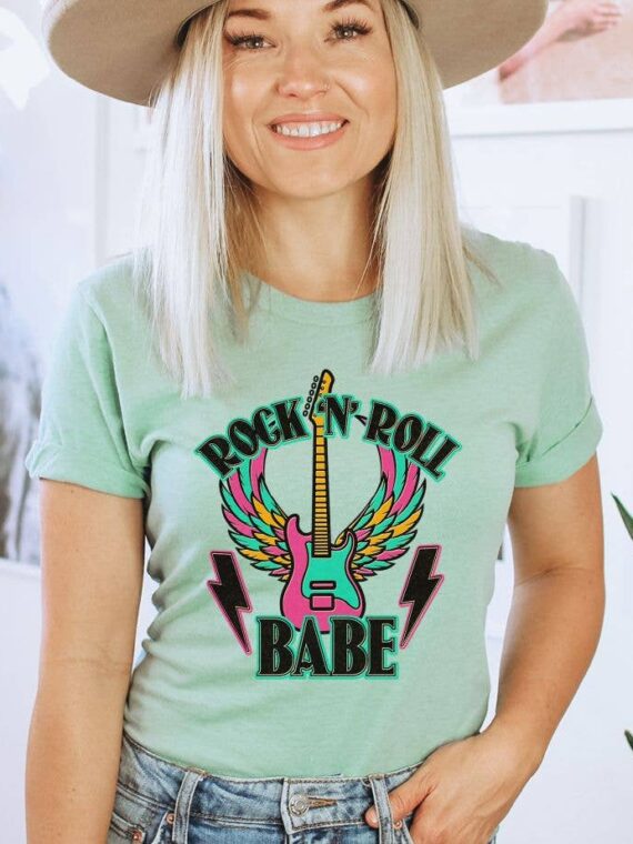 Rock And Roll Babe T-shirt | Graphic Tee