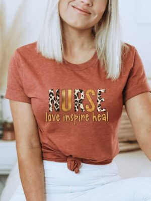 Nurse Inspire Love Heal T-shirt | Graphic Top