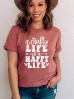 A Crafty Life Is A Happy Life T-shirt | Graphic Tee