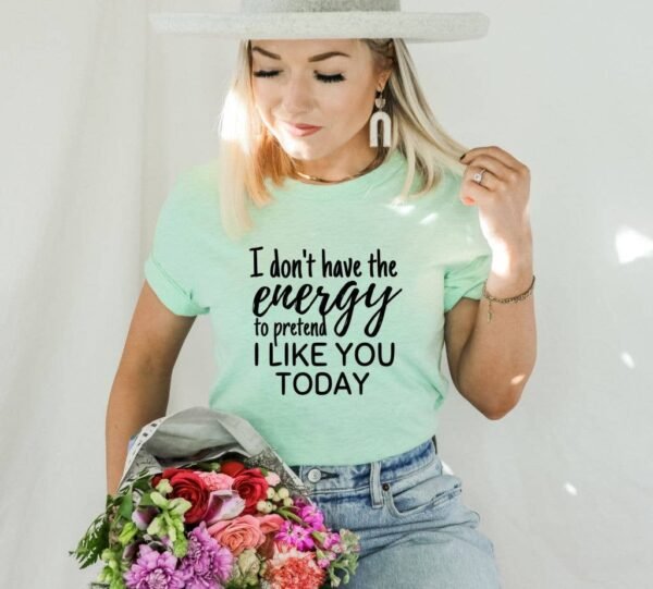 I Don't Have The Energy To Pretend To Like You Today T-shirt