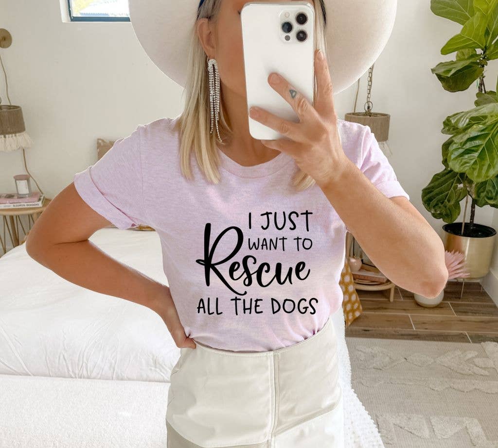 I Just Want To Rescue All The Dogs T-shirt | Graphic Tee
