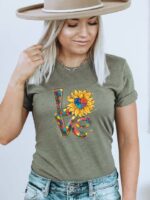 Love Sunflower T-shirt | Graphic Tee