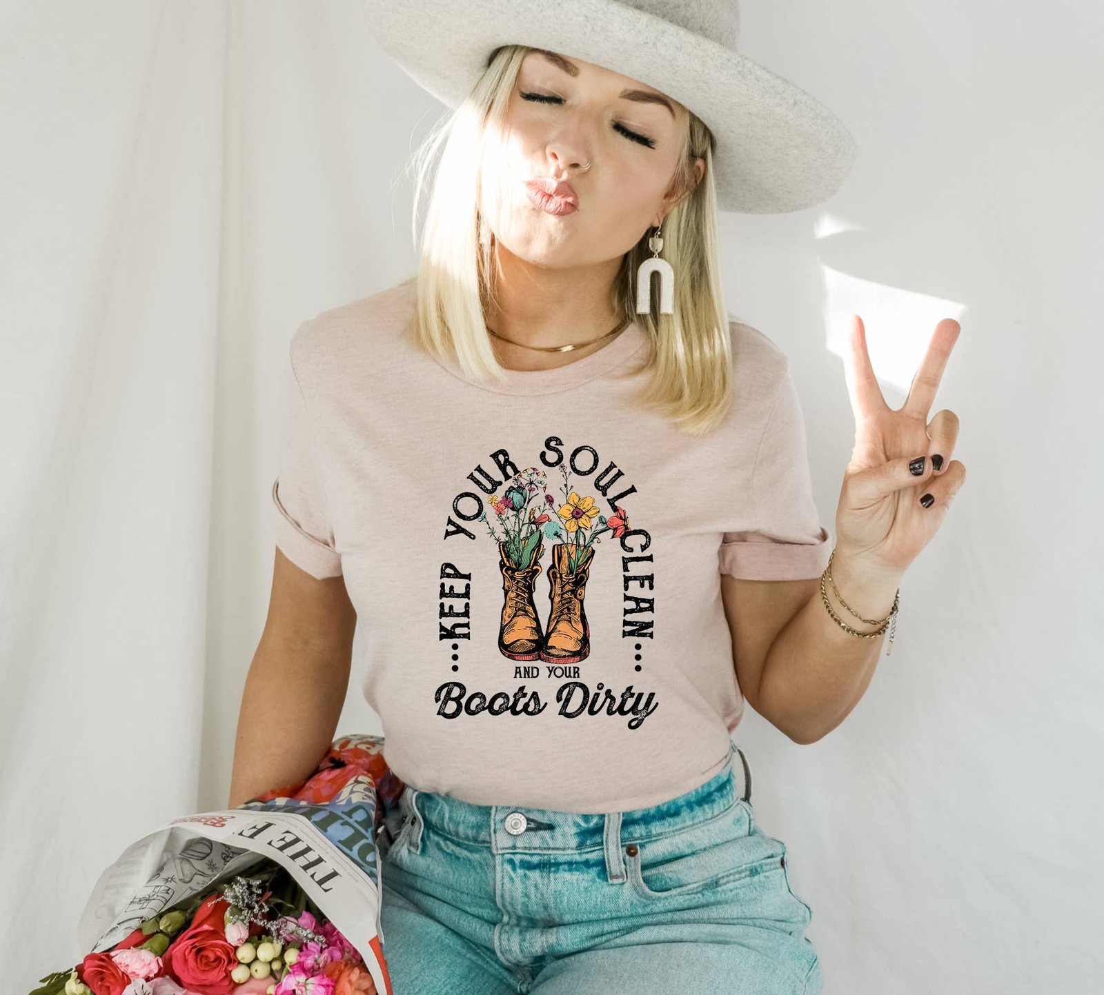 Keep Your Soul Clean And Your Boots Dirty T-shirt | Graphic Tee
