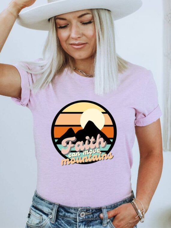Faith Can Move Mountains T-shirt | Graphic Tops