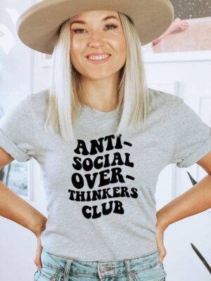 Antisocial Overthinkers Club T-shirt | Graphic Top