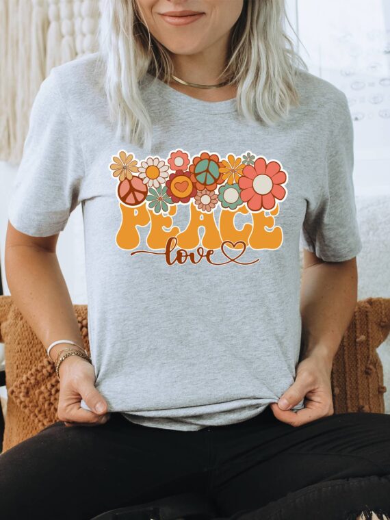 Peace Love T-shirt | Graphic Tee