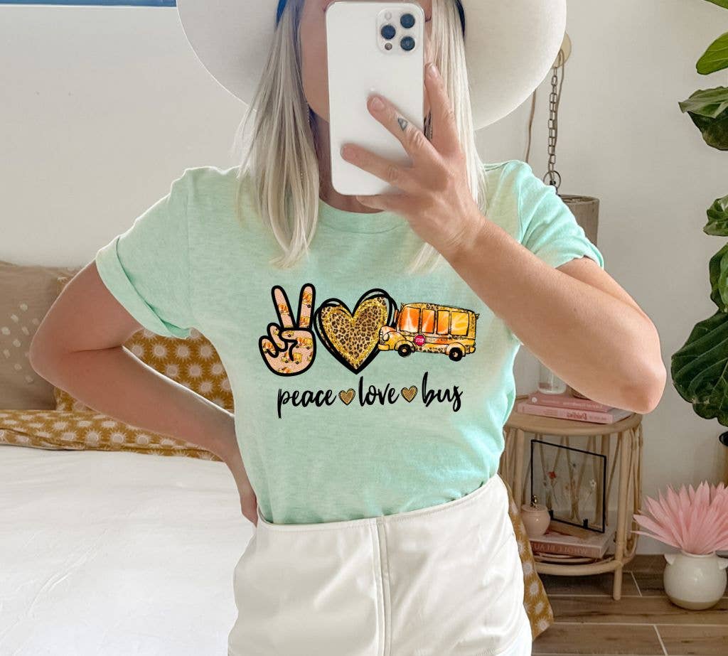 Peace Love Bus T-shirt | Graphic Tee