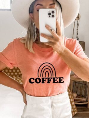 Coffee Rainbow T-shirt | Graphic Tee