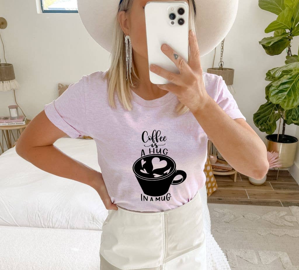 Coffee A Hug In A Mug T-shirt | Graphic Tee