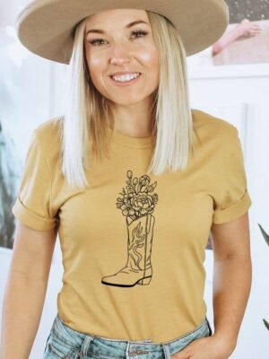 Floral Boot T-shirt
