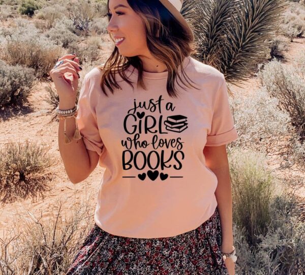 Just A Girl Who Loves Books And Coffee T-shirt | Women's Top