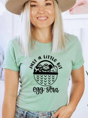 Just A Little Bit Egg Stra T-shirt | Women's Top