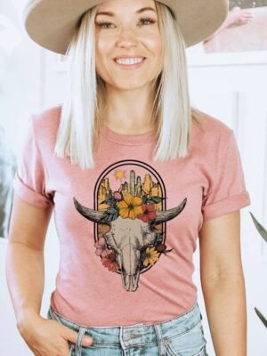 Cow Skull T-shirt | Graphic Tee | Western T-shirt
