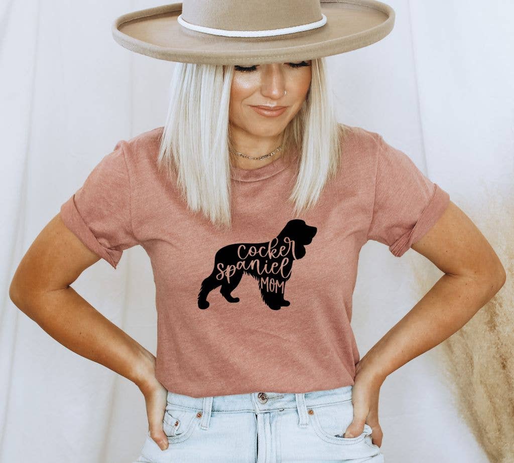 Cocker Spaniel Dog Mom T-shirt | Graphic T-shirt