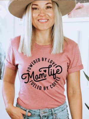 Powered By Love Mom T-shirt | Women's Shirt