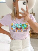 Peace Love Earth T-shirt | Graphic Tee