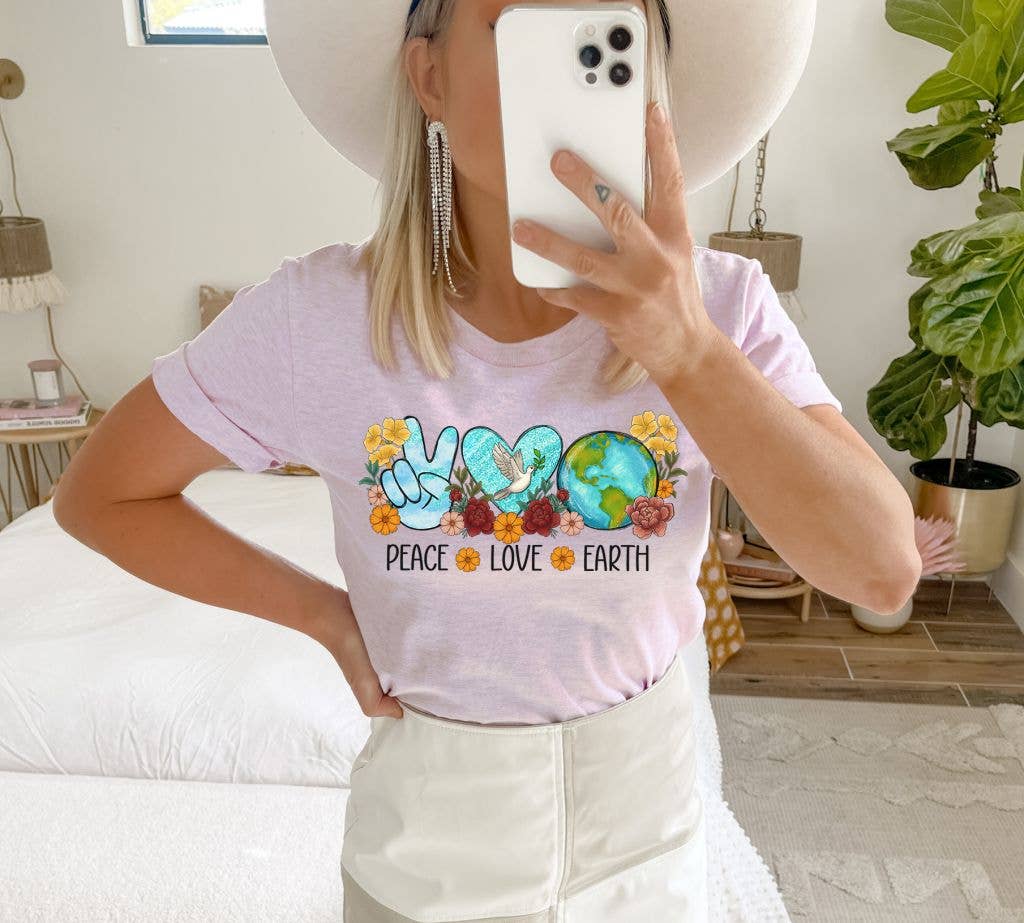 Peace Love Earth T-shirt | Graphic Tee