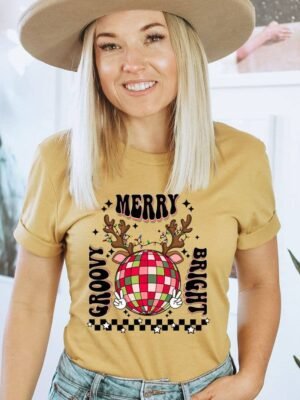 Merry Groovy Bright T-shirt | Graphic Tee