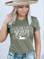 Cat Hair Is My Glitter T-shirt | Graphic Tee