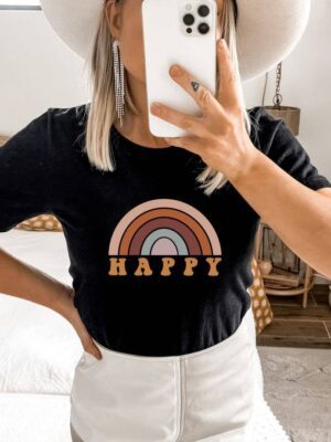 Happy Rainbow T-shirt | Graphic Tee