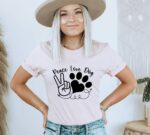Peace Love Dog T-shirt | Graphic Top