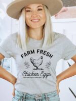 Farm Fresh Chicken Eggs T-shirt | Graphic Tee