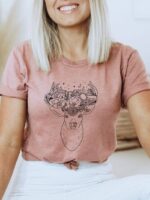 Floral Deer T-shirt | Graphic Tee