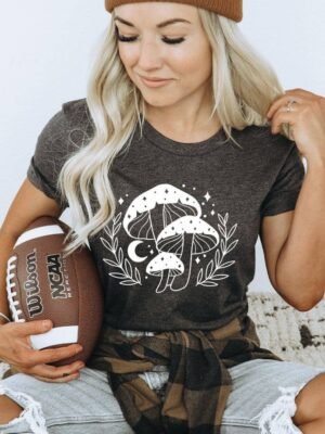 Mushroom And Moon T-shirt | Graphic Shirt