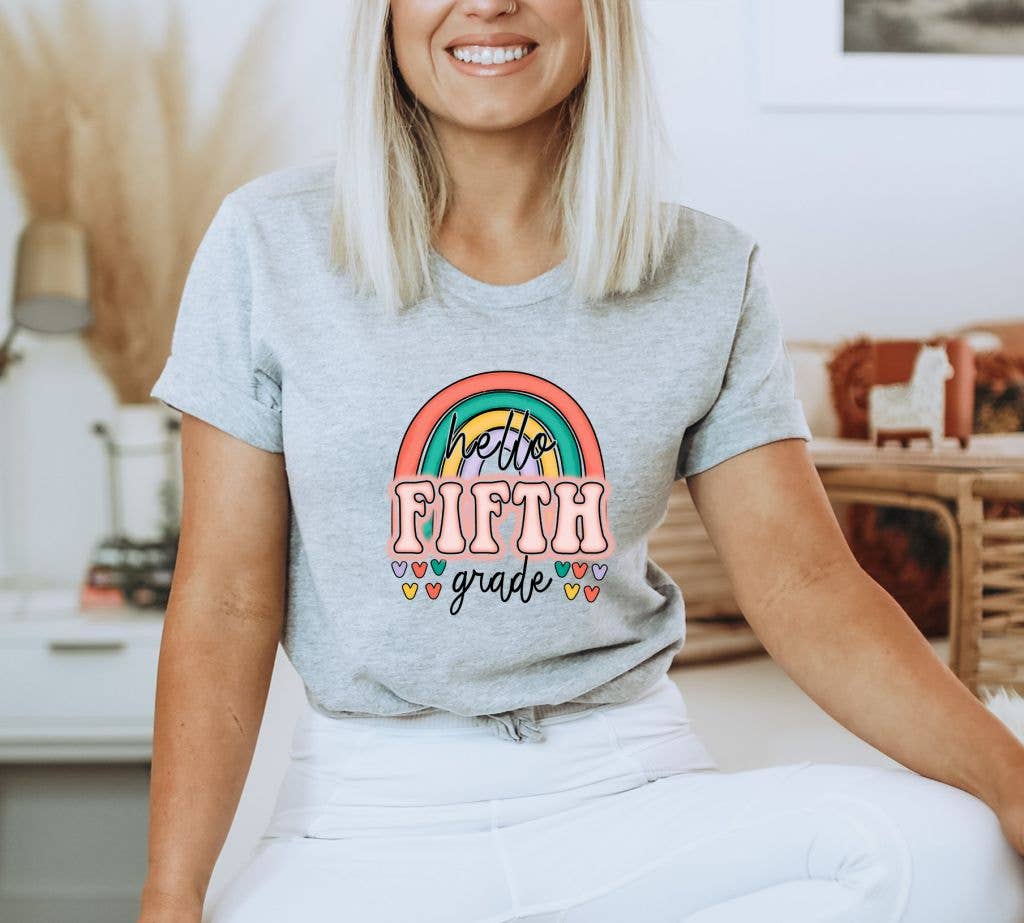 Hello Fifth Grade T-shirt | Graphic Tee