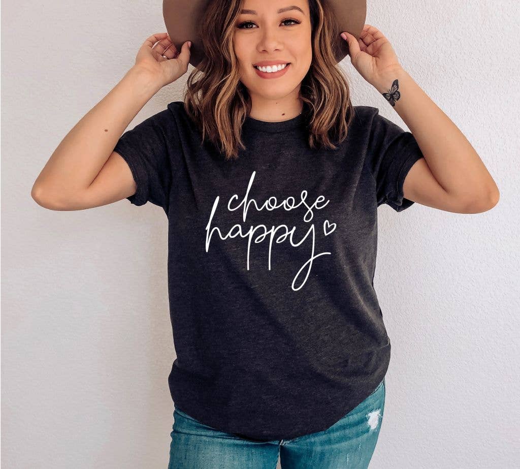 Choose Happy T-shirt | Graphic Gift