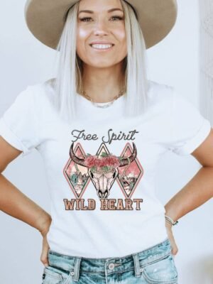 Free Spirit Wild Heart T-shirt | Graphic Gift