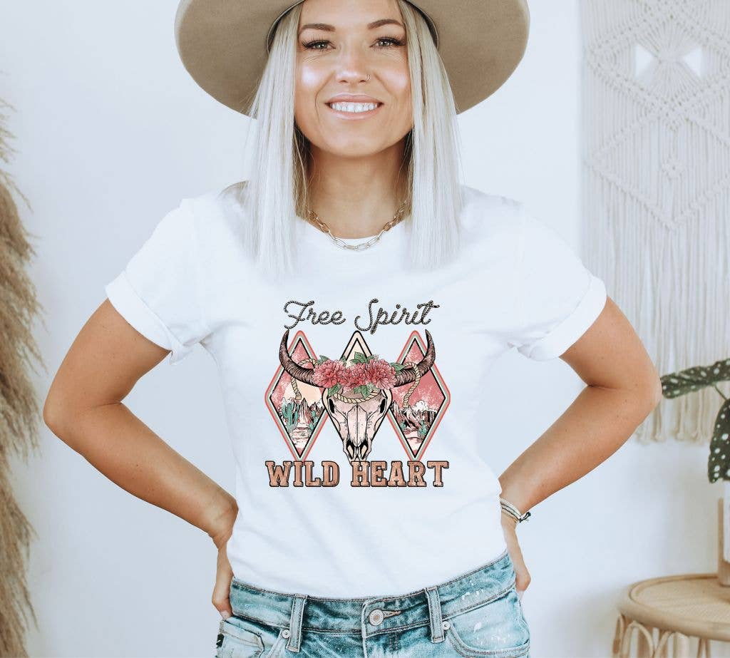 Free Spirit Wild Heart T-shirt | Graphic Gift