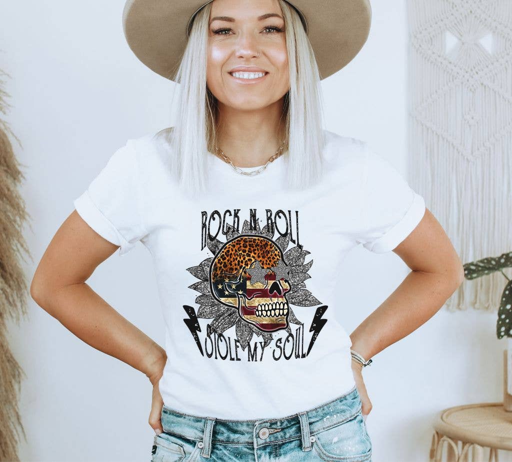 Rock And Roll Stole My Soul T-shirt | Graphic Tee