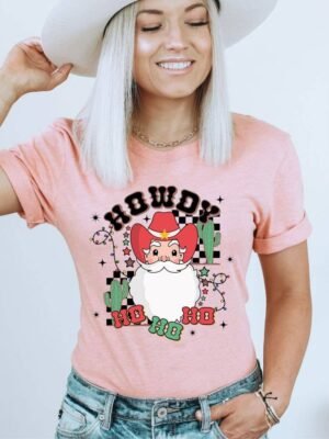 Howdy Ho Ho Ho Christmas T-shirt | Graphic Tee