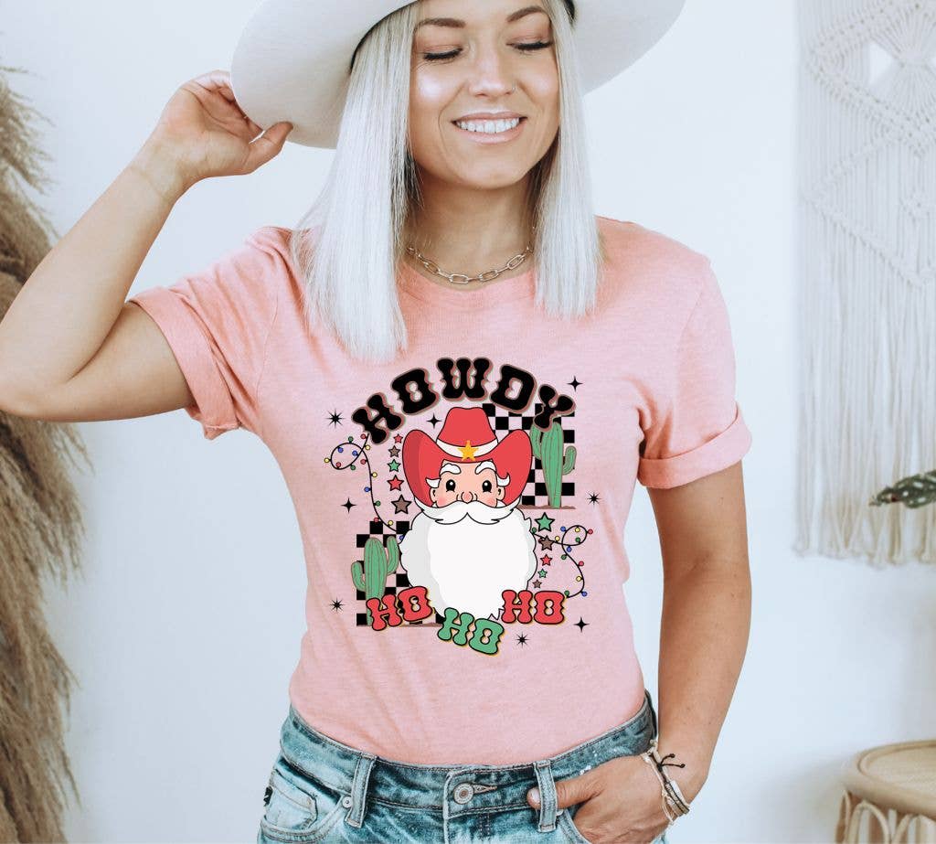 Howdy Ho Ho Ho Christmas T-shirt | Graphic Tee